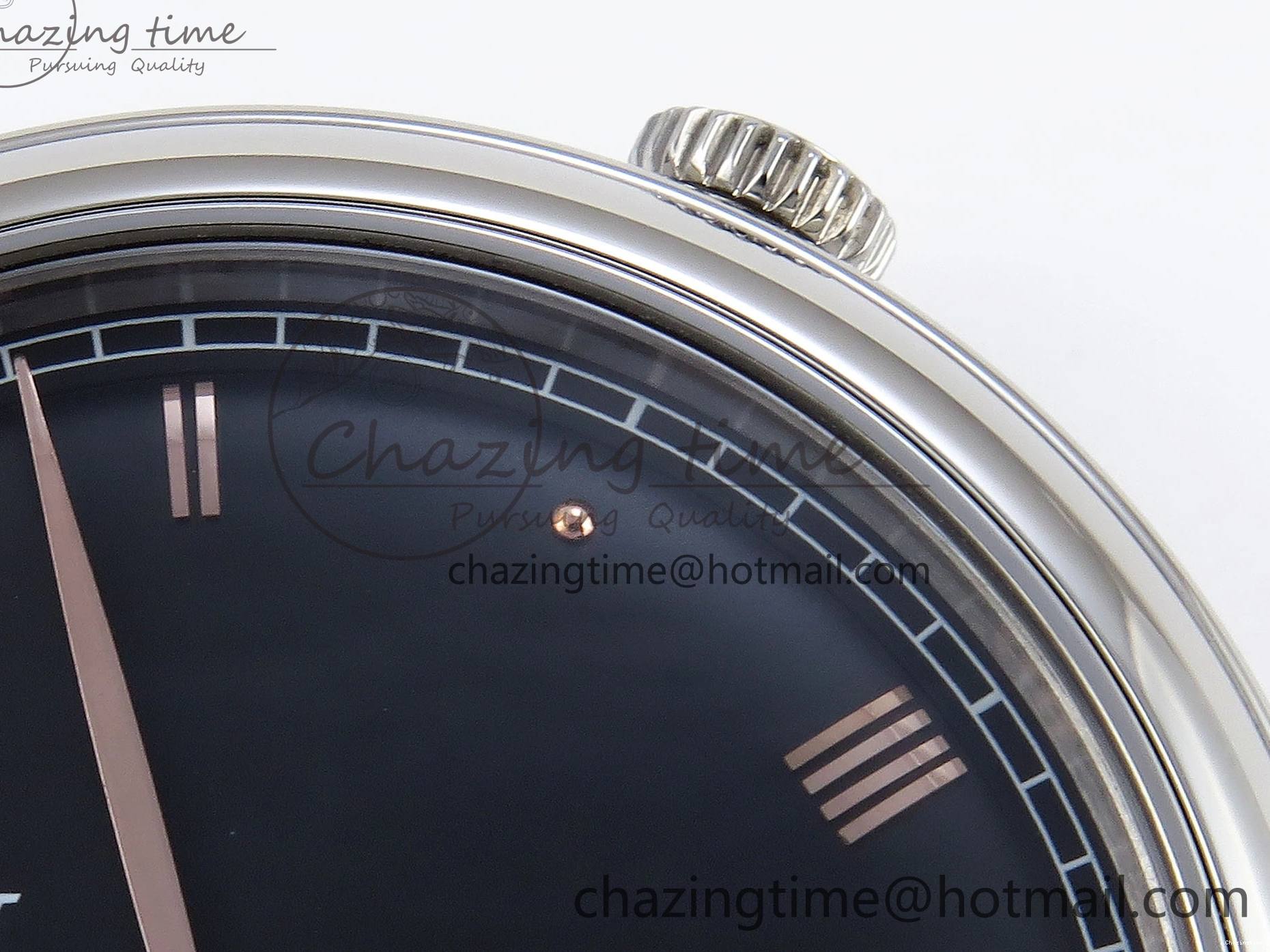 1218 TopPick De Ville Date SS MKF 1:1 Best Edition Black Dial Roman Marker on Black Leather Strap A 7743